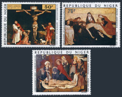 Niger C232-C234,MNH.Michel 423-425. Matthias Grunewald,Pietta D'Avignon,Isenmann - Niger (1960-...)