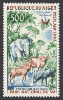 Niger C14, MNH. Mi 13. Wild Animals, 1960. W National Park. Elephant, Gazelles. - Niger (1960-...)