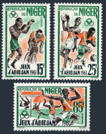 Niger 109-111,MNH.Mi 25-27. Abidjan Games 1962: Boxing, Basketball, Soccer,Track - Niger (1960-...)