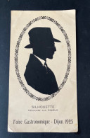 Silhouette Découpée Foire De Dijon 1929 Identifié Edouard Elkaim Judaica Juif ( Ref Alb2 ) - Silhouetkaarten