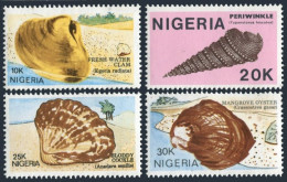 Nigeria 513-516,MNH.Michel 499-502. Seashells,1987.Clam,Periwinkle,Cockle,Oyster - Nigeria (1961-...)