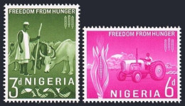 Nigeria 141-142, MNH. Mi 132-133. FAO 1963. Freedom From Hunger Campaign. Cattle - Nigeria (1961-...)