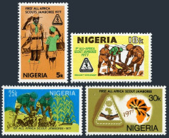 Nigeria 348-351, MNH. Mi 331-334. All-Africa Boy Scout Jamboree, 1977. Farm,Map. - Nigeria (1961-...)