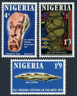 Nigeria 284-286, MNH. Mi 266-268. Festival Of Arts 1972. Nok Terra-cotta Head, - Nigeria (1961-...)