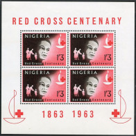 Nigeria 149a Sheet, MNH. Michel Bl.2. Red Cross Centenary, 1963. - Nigeria (1961-...)