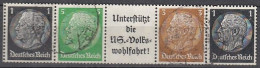 DR  EGStr. 1, Gestempelt, Hindenburg, 1939 - Se-Tenant