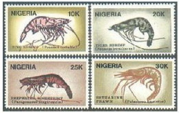 Nigeria 534-537, MNH. Michel 520-523. Shrimp 1988. - Nigeria (1961-...)