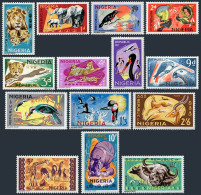 Nigeria 184-197,MNH. Wild Life 1965-1966:Lion,Elephant,Cheetah,Birds,Giraffes, - Nigeria (1961-...)