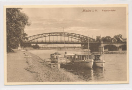 AK 1927 Bootsanleger Boote Am Weserufer Nach Weserbrücke Minden - Minden