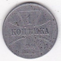 Monnaie Militaire . 1 Kopek 1916 J Hambourg , En Fer , KM# 21 - Altri & Non Classificati