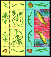 Latvia - 2024 - Europa CEPT - Underwater Flora And Fauna - Mint TETE-BECHE Pairs Set - Lettonia