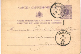 Carte-correspondance N° 28 écrite De Couillet Vers Jumet - Cartes-lettres