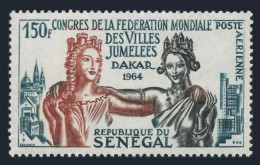 Senegal C35,hinged.Michel 280. Federation Of Twin Cities,1964. - Senegal (1960-...)