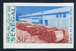 Senegal 330 Imperf,MNH.Michel 437B. Industrialization,1970.Textile Plant,Thies. - Senegal (1960-...)
