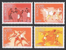 Senegal 1203-1206, MNH. Mi 1420-1423. Sport 1996. Boxing, Judo, Javelin,Discus.  - Senegal (1960-...)