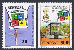 Senegal 857-858, MNH. Michel 1059-1060. Joan Of Arc Institute, 50th Ann. 1989. - Senegal (1960-...)