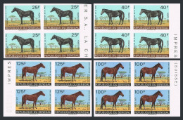 Senegal 338-341 Imperf Blocks/4,MNH.Michel 448B-449B,458B-459B. Horses,1971. - Senegal (1960-...)