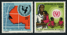 Senegal 352-353,MNH.Michel 472-473. UNICEF,25th Ann.1971.Map,Nurse,children. - Sénégal (1960-...)
