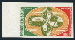 Senegal C91 Imperf,MNH.Michel 436B. UN,25th Ann.1970.Globe,Scales,Women. - Sénégal (1960-...)