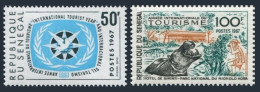 Senegal 292-293,MNH.Michel 364-365. Tourist Year ITY-1967.Hippopotamus.Hotel. - Sénégal (1960-...)
