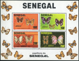 Senegal 559 Ad Sheet,MNH.Michel 763-766 Bl.41. Butterflies 1982. - Senegal (1960-...)