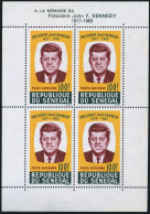 Senegal C40a Sheet, MNH. Michel Bl.2. President John F. Kennedy, 1964. - Senegal (1960-...)