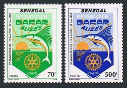Senegal 603-604, MNH. Michel 803-804. Dakar Alizes Rotary Club, 1983, Fish. - Sénégal (1960-...)