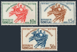 Senegal 218-220,MNH.Michel 264-266. Admission To UPU, 2nd Ann. 1963. - Senegal (1960-...)