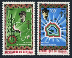 Senegal C92-C93,MNH.Michel 444-445. Charles De Gaulle,1970.Map. - Senegal (1960-...)