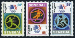 Senegal 617-619,620 Sheet,MNH.Michel 817-819,Bl.46. Olympics Los Angeles-1984. - Senegal (1960-...)