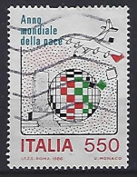 Italy 1986  Internationale Jahr Des Friedens  (o) Mi.1998 - 1971-80: Oblitérés