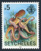 Seychelles 403Ec Inscribed 1985, MNH. Coral Reef. Octopus. - Seychelles (1976-...)