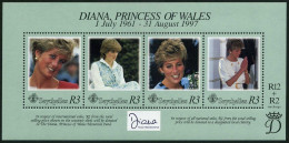 Seychelles 802 Ad Sheet, MNH. Diana, Princess Of Wales, 1961-1997. 1998. - Seychelles (1976-...)