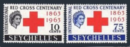 Seychelles 214-215, MNH. Michel 213-214. Red Cross Centenary, 1963. - Seychellen (1976-...)