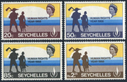 Seychelles 244-247, MNH. Mi 246-249. Human Rights Year IHRY-1968. Family, Sun. - Seychelles (1976-...)
