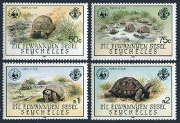 Seychelles Zil Sesel 106-109, MNH. Michel 104-107. WWF 1985. Giant Tortoise. - Seychellen (1976-...)