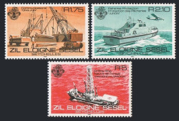 Seychelles Zil Sesel 33-35, MNH. Michel 33-35. Work Boats. Plane, 1982. - Seychellen (1976-...)