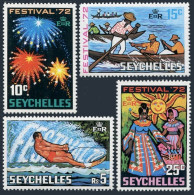 Seychelles 305-308,MNH.Michel 307-310. Festival 1972.Fireworks. - Seychellen (1976-...)