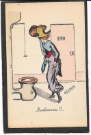 Femme Entravée Devant Toilettes - Embarras - Illustration SAUVAGE - Autres & Non Classés