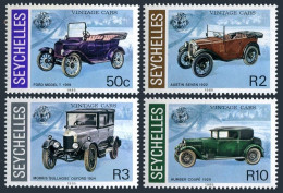 Seychelles 581-584, MNH. Michel 597-600. Vintage Cars,1985. Ford Model T,Austin, - Seychelles (1976-...)