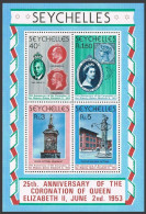 Seychelles 416a Sheet, MNH. Mi Bl.10. QE II Coronation 25th Ann. Queen Victoria - Seychelles (1976-...)