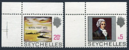 Seychelles 297-298,MNH.Michel 299-300. ROYAL VISIT 1972.History:British Fleet, - Seychelles (1976-...)