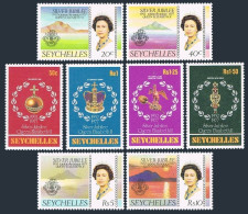Seychelles 380-387, 387a Sheet, MNH. Michel 385-392, Bl.8 Reign Of QE II,25,1977 - Seychellen (1976-...)