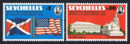 Seychelles 351-352, MNH. Mi 356-357. American Bicentennial, 1976. Flags, Houses. - Seychellen (1976-...)