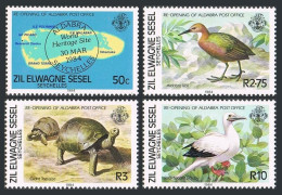 Zil Elwannyen Sesel 76-79,MNH. Aldabra Post. Map,Rail,Tortoise,Red-footed Booby. - Seychelles (1976-...)