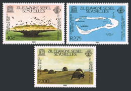 Seychelles Zil Elwannyen Sesel 40-42, MNH. Mi 40-42. Birds, Map, Giant Tortoises - Seychelles (1976-...)