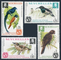 Seychelles 357-360,360a,MNH.Michel 362-365,Bl.6. Ornithological Congress,1976. - Seychellen (1976-...)