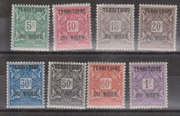 Niger Taxe N° 1 à 8 Avec Charnières - Unused Stamps