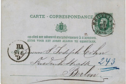 Carte-correspondance N° 30 écrite De Bruxelles Vers Berlin - Cartas-Letras
