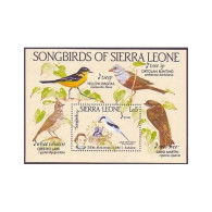Sierra Leone 675, MNH. Michel Bl.27. John Audubon's Birds, 1985. Songbirds. - Sierra Leone (1961-...)